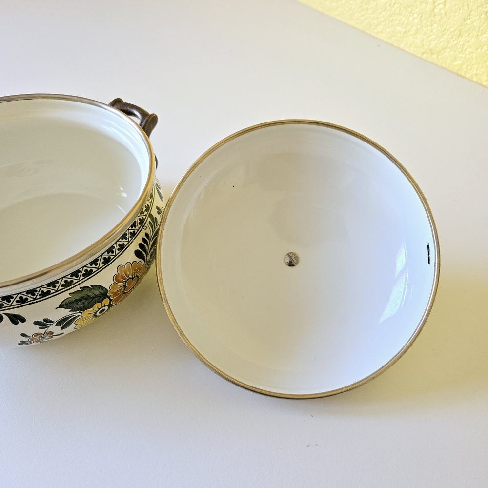 Villeroy & Boch Alt Amsterdam Florals: Metal Casserole & Lid 3Qt Enamel Dish Pan - Picture 14 of 16